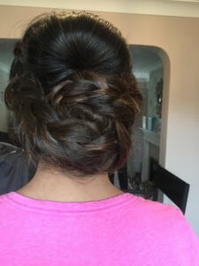 Hairstyle. Braids updo. 