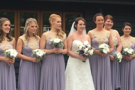 Bride and her bridemaids