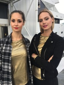 Two models with professional makeup special occasion 